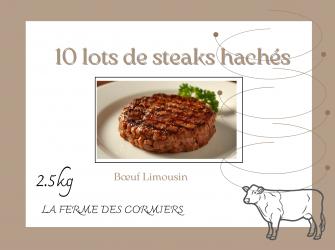 10 lots steaks hach�s